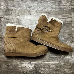 Guess GGALESSA Brown Winter Faux Fur Boots Size 10